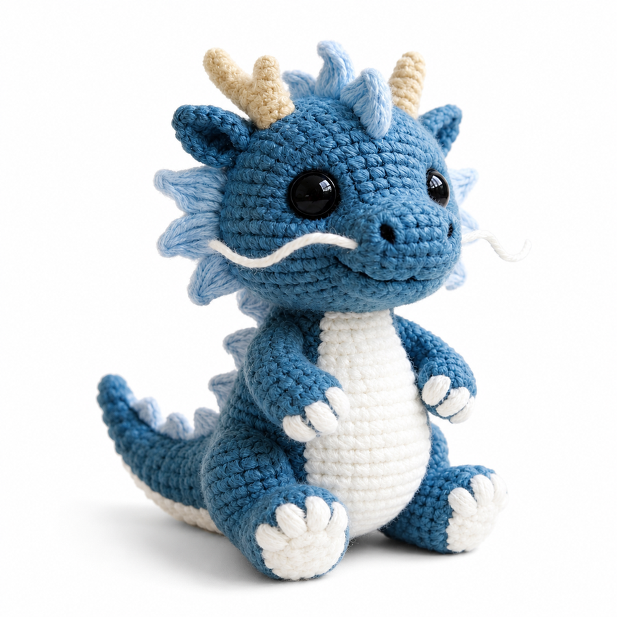 Blue Dragon Crochet Kit