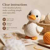 White Duck Crochet Kit with Orange Details