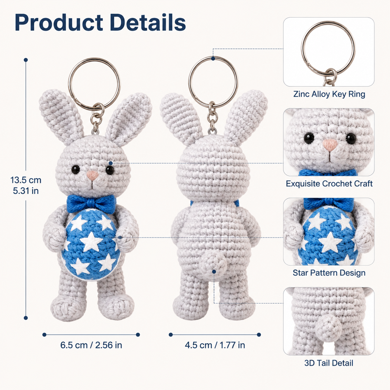 Bunny Keychain Crochet Kit
