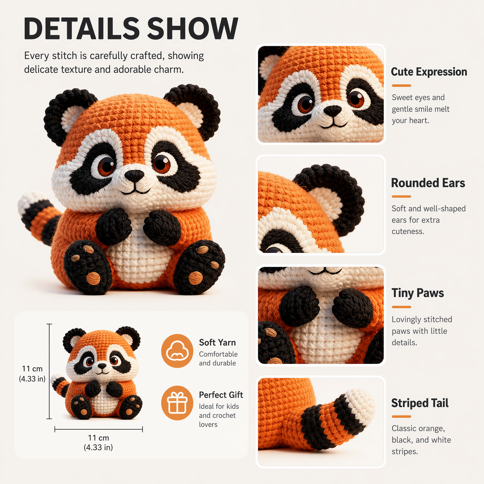 Raccoon Crochet Kit